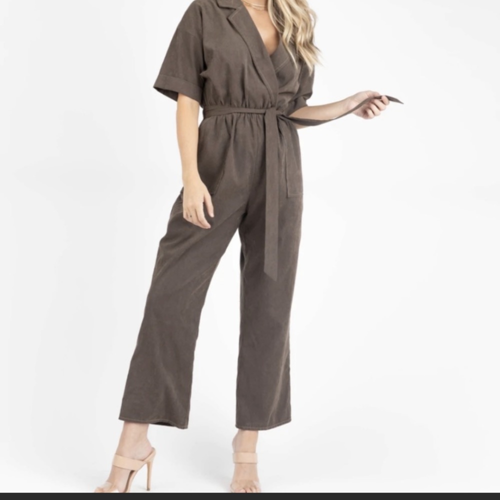 Date Me Chocolate Jumpsuit